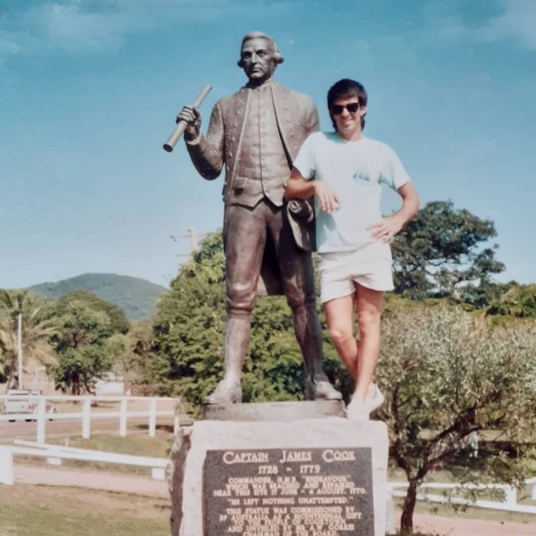 /20a Australia 2 Glenn with Captain James Cook.jpg